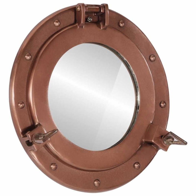 Miroir en forme de hublot mural Ø30 cm aluminium et verre 561222561222