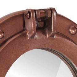 Miroir en forme de hublot mural Ø30 cm aluminium et verre 561222561222