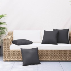 Coussins de canapé 4 pcs noir 60x60 cm tissu 561226561226