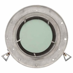 Miroir en forme de hublot mural Ø30 cm aluminium et verre 561232561232