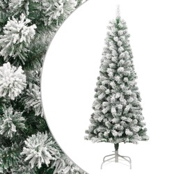 Sapin de Noël artificiel à charnières avec neige floquée 210 cm 561235561235
