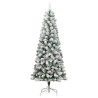 Sapin de Noël artificiel à charnières avec neige floquée 210 cm 561235561235