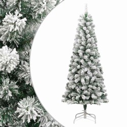 Sapin de Noël artificiel à charnières avec neige floquée 180 cm 561236561236