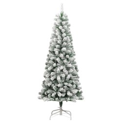 Sapin de Noël artificiel à charnières avec neige floquée 180 cm 561236561236