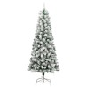 Sapin de Noël artificiel à charnières avec neige floquée 180 cm 561236561236