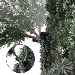 Sapin de Noël artificiel à charnières avec neige floquée 180 cm 561236561236
