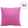Coussins Éparpillés 4 pcs Rose 40 x 40 cm Tissu en Polyester 561238561238