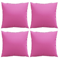 Coussins Éparpillés 4 pcs Rose 40 x 40 cm Tissu en Polyester 561238561238