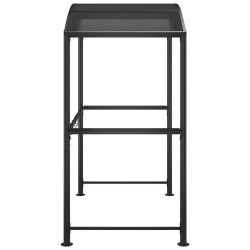 Gazebo BBQ et étagères latérales anthracite 210x114x230cm acier 561241561241