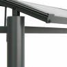 Gazebo BBQ et étagères latérales anthracite 210x114x230cm acier 561241561241