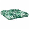 Coussin de palette motif de feuilles 60x60x12 cm tissu 561244561244