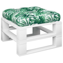 Coussin de palette motif de feuilles 60x60x12 cm tissu 561244561244