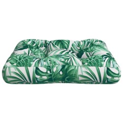 Coussin de palette motif de feuilles 60x60x12 cm tissu 561244561244