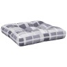 Coussin de palette motif à carreaux gris 60x60x12 cm tissu 561246561246