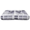 Coussin de palette motif à carreaux gris 60x60x12 cm tissu 561246561246
