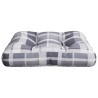 Coussin de palette motif à carreaux gris 60x60x12 cm tissu 561246561246