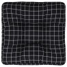 Coussin de palette motif à carreaux noir 60x60x12 cm tissu 561247561247