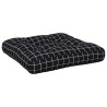 Coussin de palette motif à carreaux noir 60x60x12 cm tissu 561247561247