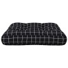 Coussin de palette motif à carreaux noir 60x60x12 cm tissu 561247561247