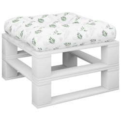Coussin de palette motif de feuilles 60x60x12 cm tissu 561249561249