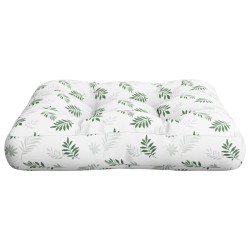 Coussin de palette motif de feuilles 60x60x12 cm tissu 561249561249