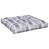 Coussin de palette motif à carreaux gris 70x70x12 cm tissu 561272561272