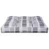 Coussin de palette motif à carreaux gris 70x70x12 cm tissu 561272561272