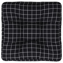 Coussin de palette motif à carreaux noir 50x50x12 cm tissu 561284561284