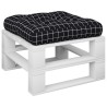 Coussin de palette motif à carreaux noir 50x50x12 cm tissu 561284561284