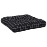 Coussin de palette motif à carreaux noir 50x50x12 cm tissu 561284561284