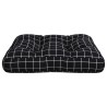 Coussin de palette motif à carreaux noir 50x50x12 cm tissu 561284561284