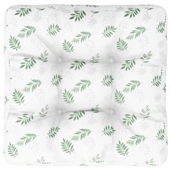 Coussin de palette motif de feuilles 50x50x12 cm tissu 561289561289