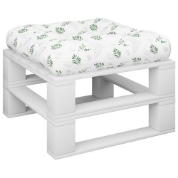 Coussin de palette motif de feuilles 50x50x12 cm tissu 561289561289