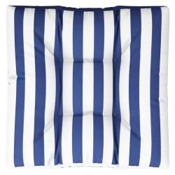 Coussin de palette rayures bleues et blanches 70x70x12 cm tissu 561295561295