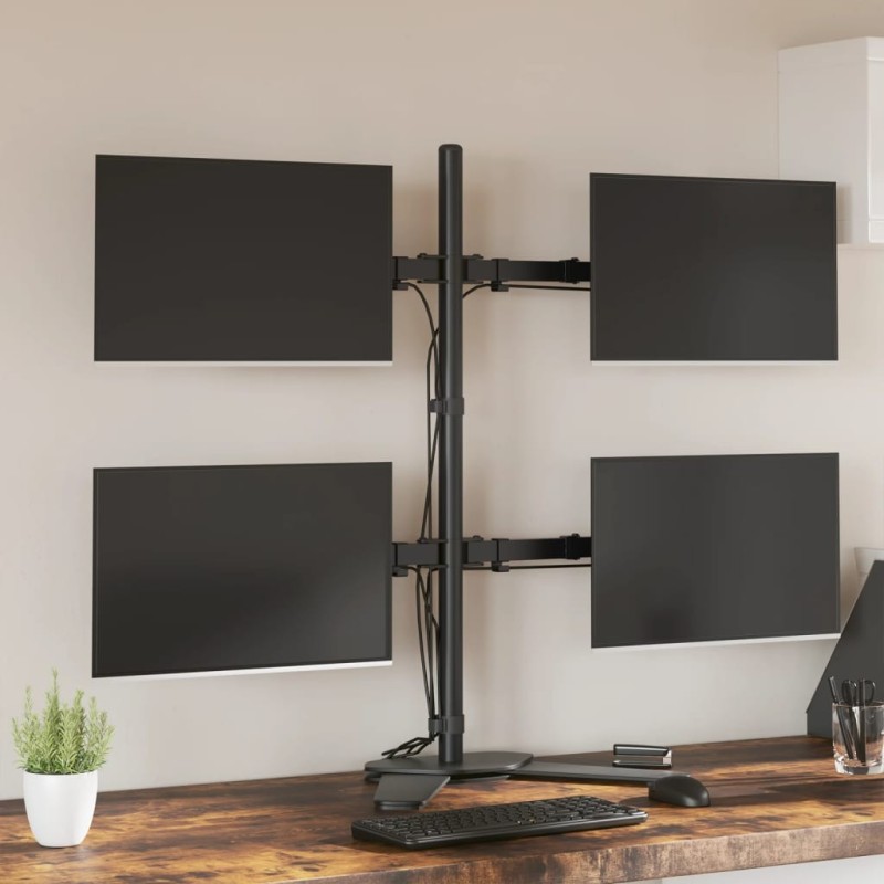 Support de moniteur noir acier VESA 75/100 mm 561302561302