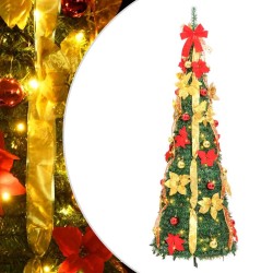 Sapin de Noël artificiel escamotable 150 LED vert 180 cm 561313561313