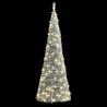 Sapin de Noël artificiel escamotable neige floquée 50 LED 120cm 561315561315