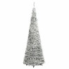 Sapin de Noël artificiel escamotable neige floquée 50 LED 120cm 561315561315