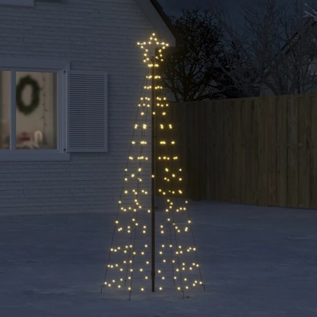 Sapin de Noël à LED avec piquets 220 LED blanc chaud 180 cm 561319561319
