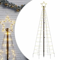 Sapin de Noël à LED avec piquets 220 LED blanc chaud 180 cm 561319561319