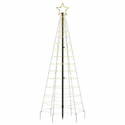 Sapin de Noël à LED avec piquets 220 LED blanc chaud 180 cm 561319561319