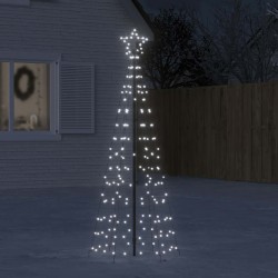 Sapin de Noël à LED avec piquets 220 LED blanc froid 180 cm 561320561320