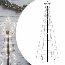 Sapin de Noël à LED avec piquets 220 LED blanc froid 180 cm 561320561320