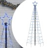 Sapin de Noël à LED avec piquets 220 LED bleu 180 cm 561321561321