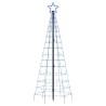Sapin de Noël à LED avec piquets 220 LED bleu 180 cm 561321561321