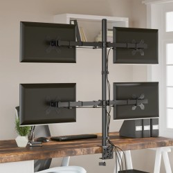 Support de moniteur noir acier VESA 75/100 mm 561330561330