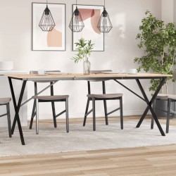 Pieds de table à manger cadre en X 160x80x73 cm acier 561334561334