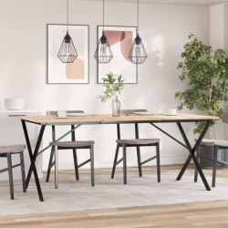 Pieds de table à manger cadre en X 160x80x73 cm acier 561334561334