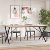 Pieds de table à manger cadre en X 160x80x73 cm acier 561334561334