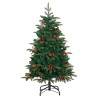 Sapin de Noël artificiel avec pommes de pin et baies 120 cm 561342561342